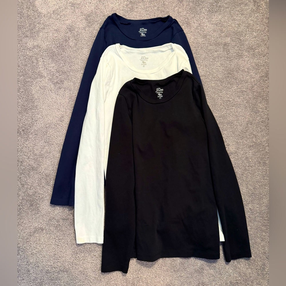 Set of 3 J.Crew Perfect Fit long sleeve shirt